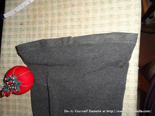 Hemming sweatpants while keeping the original hem.