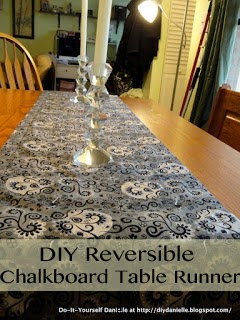 How to make your own chalkboard table runner