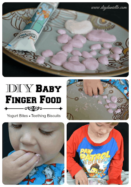 DIY Baby Finger Foods: How to make yogurt bites and teething biscuits for babies.