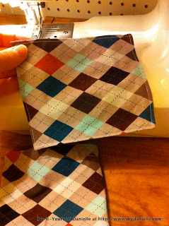 Making a pocket for the organizer.