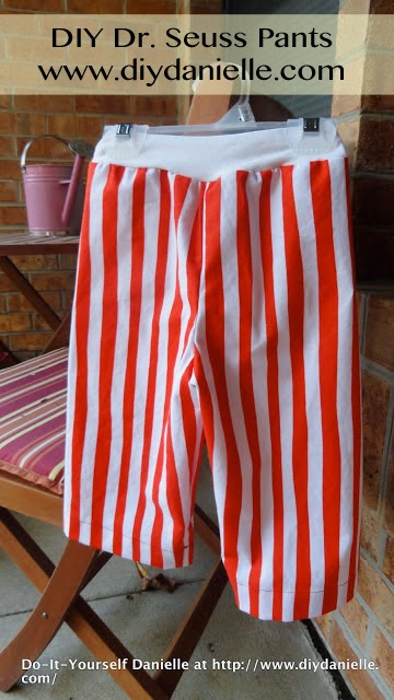 How to make your own pants for Dr. Seuss party