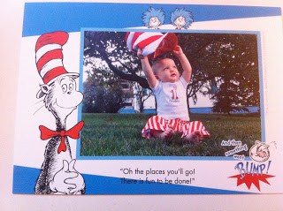 Front of Dr. Seuss thank you card.