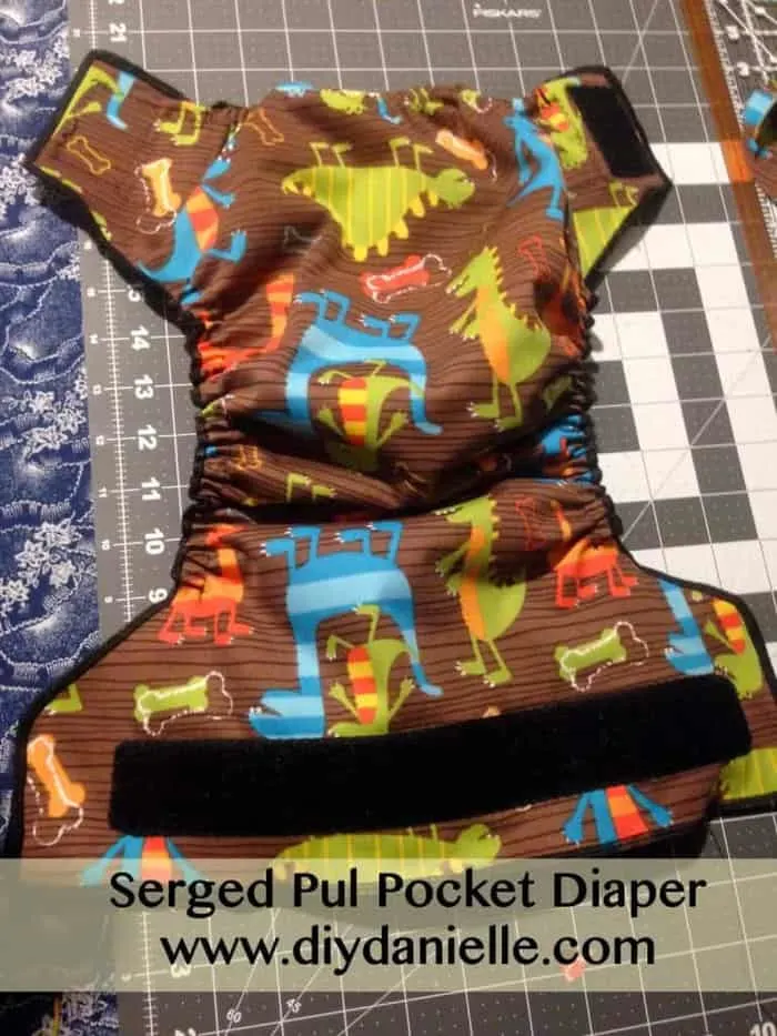 serged Pul pocket diaper how to serge a Pul pocket diaper