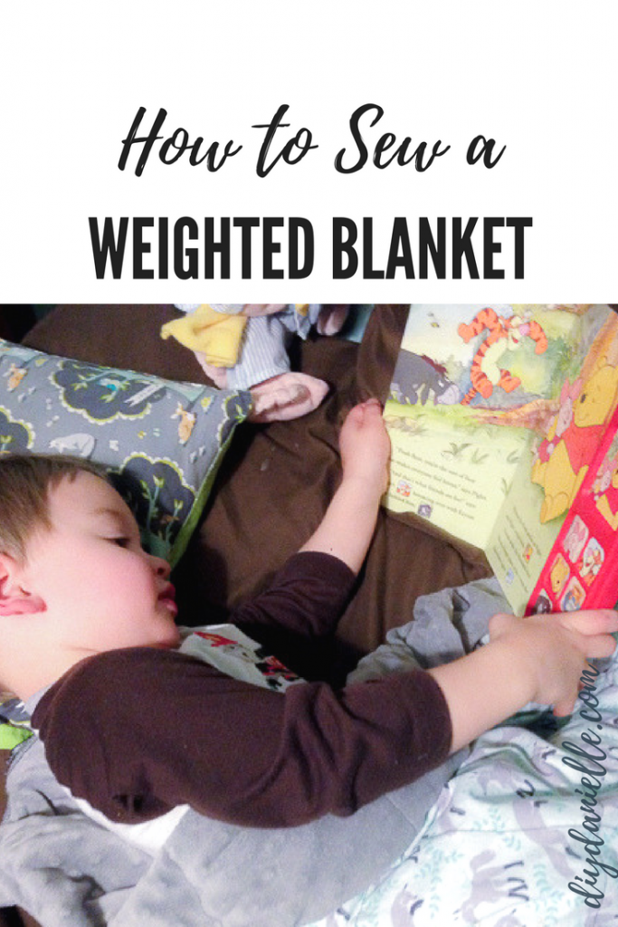 Easy DIY weighted blanket for a child.
