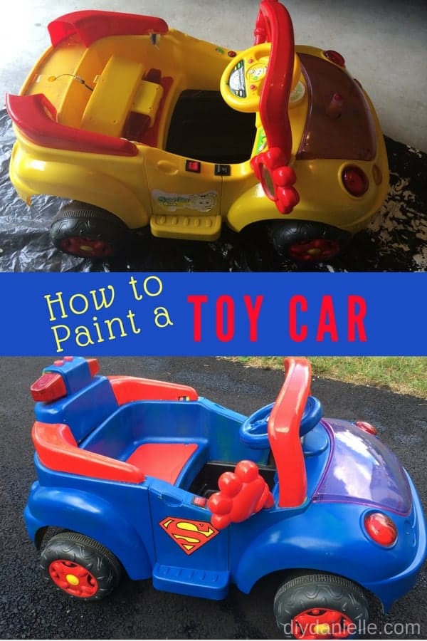 Learn how to paint a toy car. This easy DIY Superhero car is easy to create with some spray paint and creativity!
