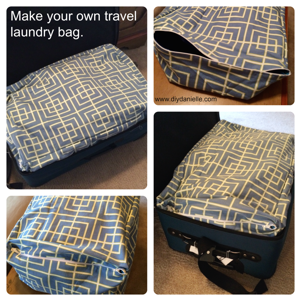 How to make a laundry bag custom fit for your suitcase.