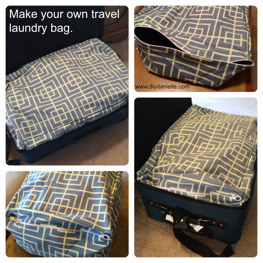 How to make a laundry bag custom fit for your suitcase.