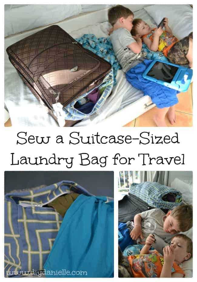 How to sew a custom laundry bag to fit your suitcase.