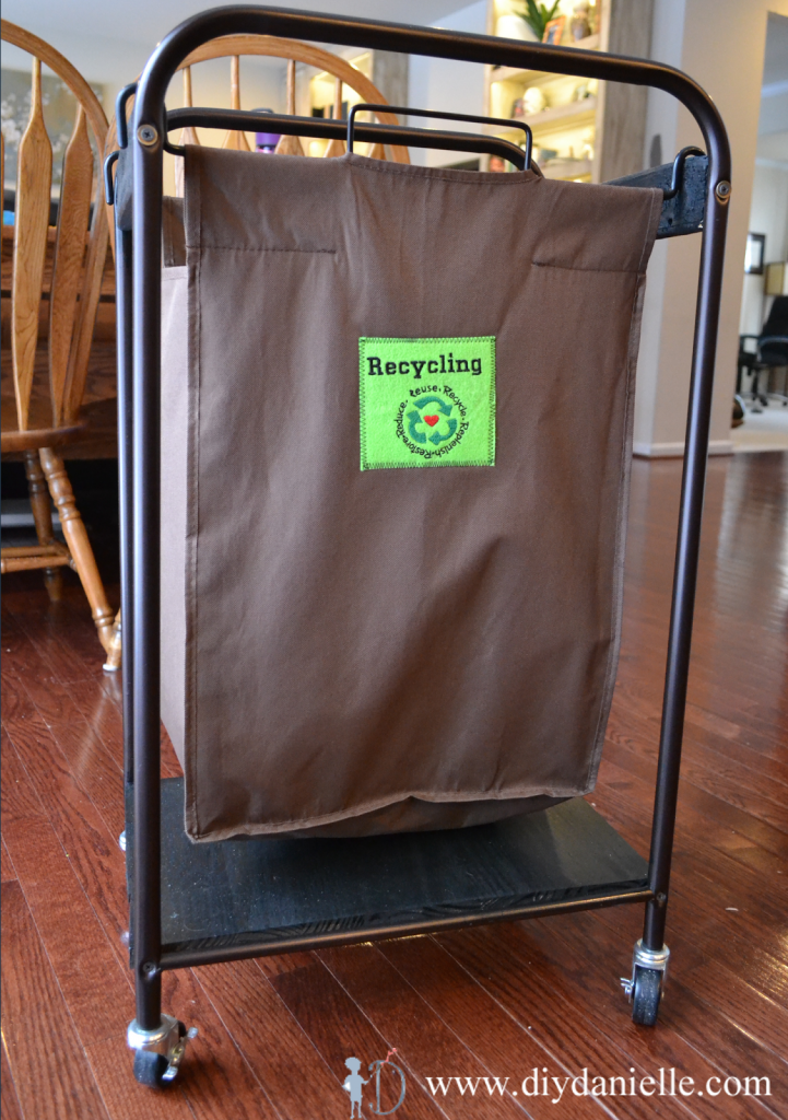 How I upcycled a broken laundry sorter into a useful indoor recycling bin on wheels.