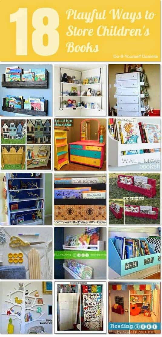 18 Playful Ways to Store Children's Books DIY Danielle®