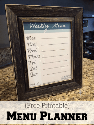How to make your own menu planner!