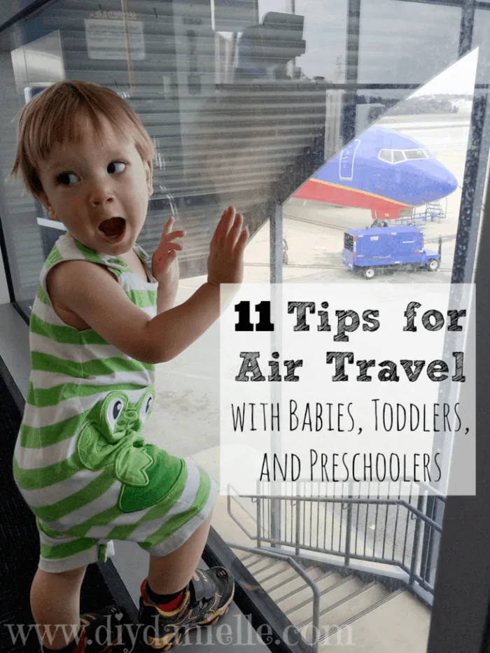 Tips for air travel with children. 