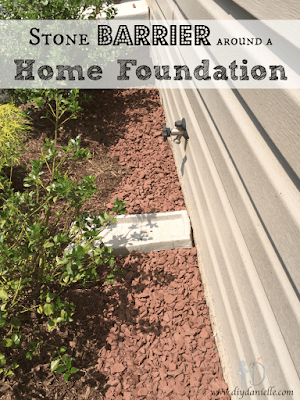 Stone Barrier around a Home Foundation
