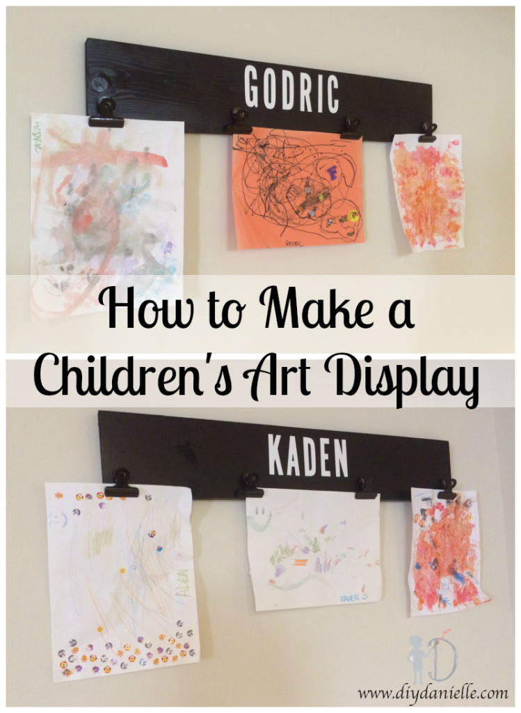 How to make a children's art display.