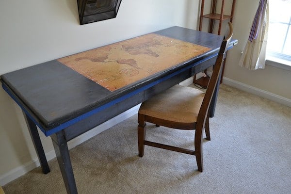 Map top for the gaming table so that it functions as a desk as well.