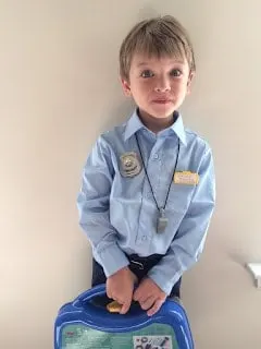 DIY Kid's Cop Costume 