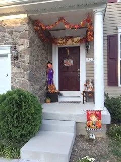 My front porch Fall and Halloween decorations for 2015.