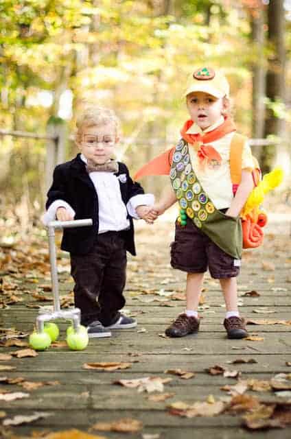 These two costumes are perfect for the little boys in your life, and you can DIY a collar for Dug to fit your own dog!