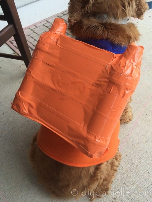 Zuma's scuba pack from Paw Patrol. Easy DIY project for a costume.