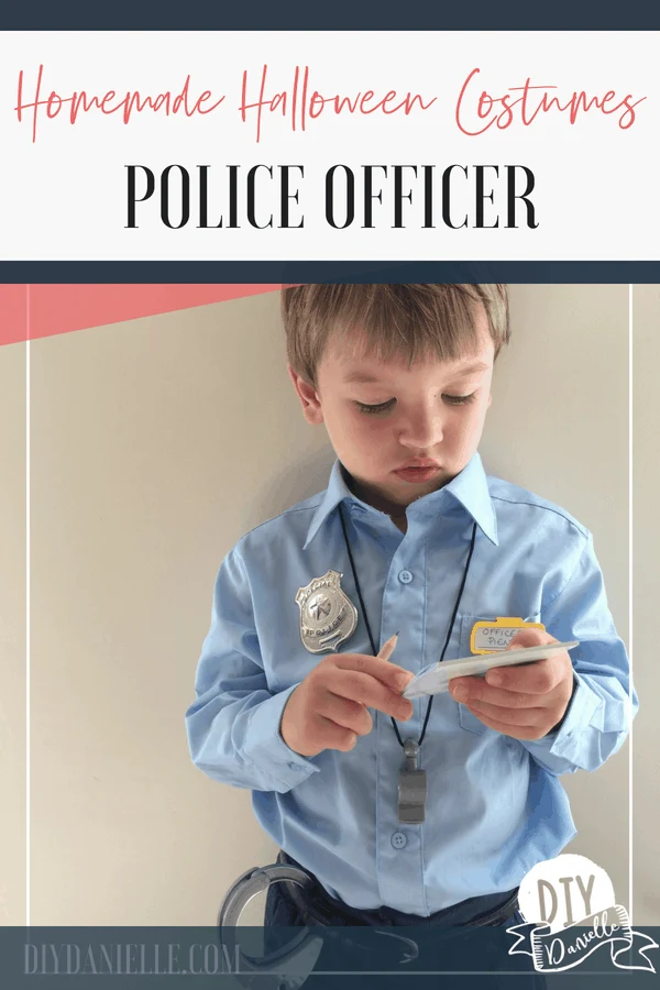 Learn how to make this easy police officer costume for Halloween. It's easy!
