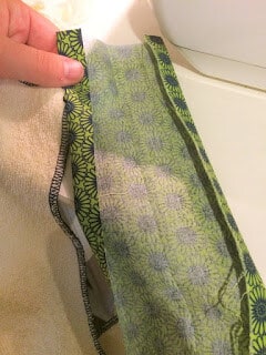 Here I'm adding an edge to my spa wrap that's decorative.