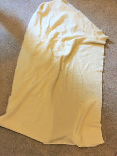 I found a remnant of terrycloth that was big enough for this spa wrap!