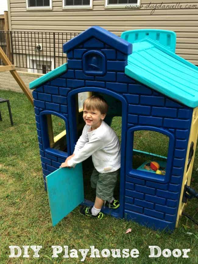 Tutorial on how to make a replacement door for a Little Tikes playhouse.