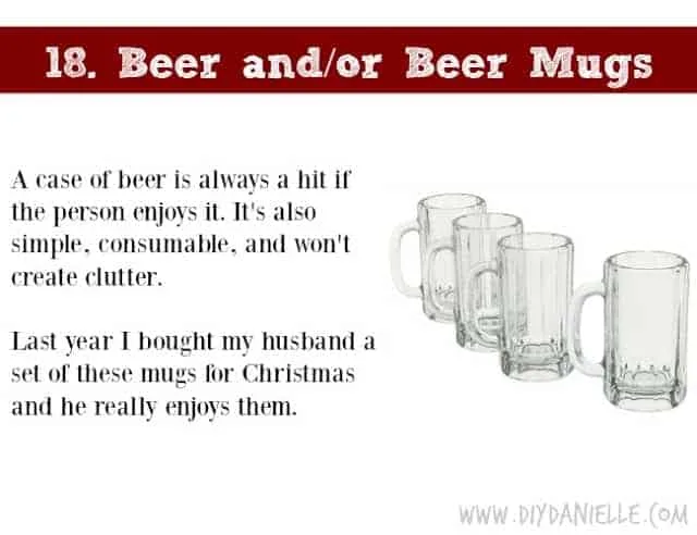Holiday Gift Idea for Adults: Beer and Beer Mugs