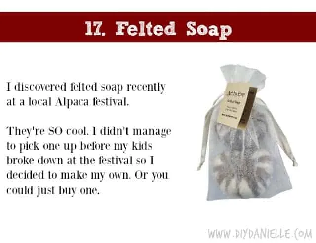 Holiday Gift Idea for Adults: Felted Soap