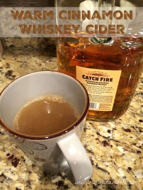 warm cinnamon whiskey cider