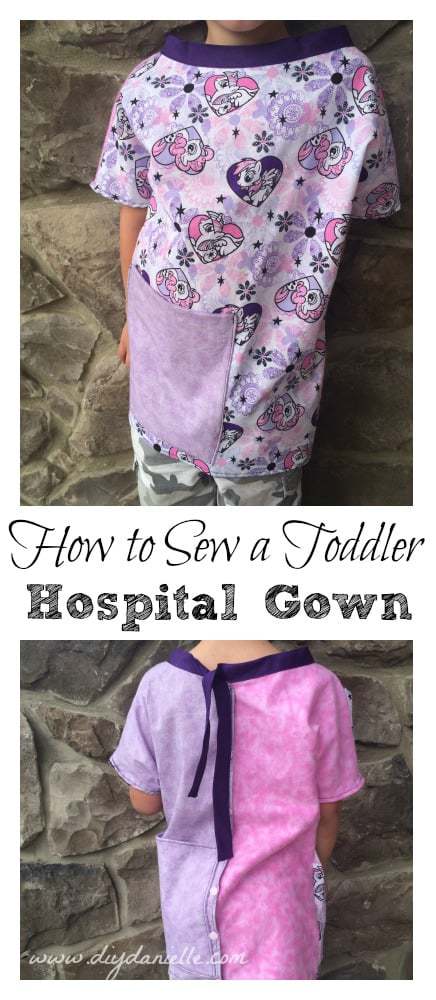 sew a toddler hospital gown