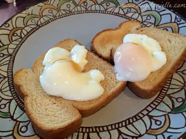 Poached eggs from the sous vide.