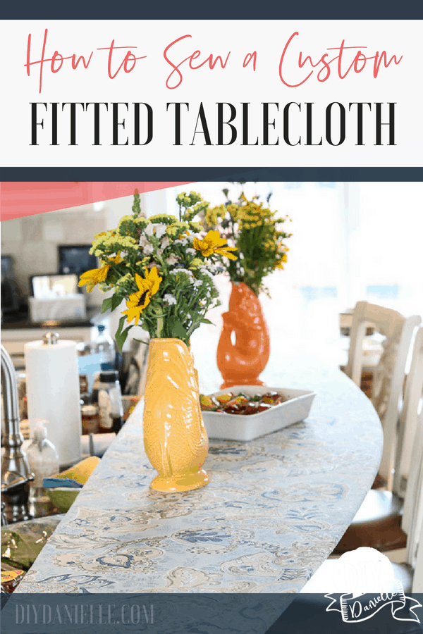 How to make a custom fitted tablecloth to cover a glass table or bar. This helps prevent a lot of difficult cleaning.