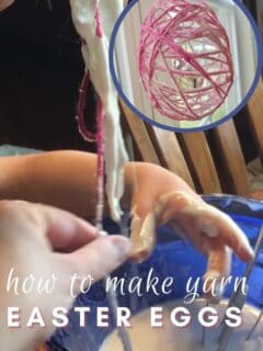 Making paper mache easter eggs
