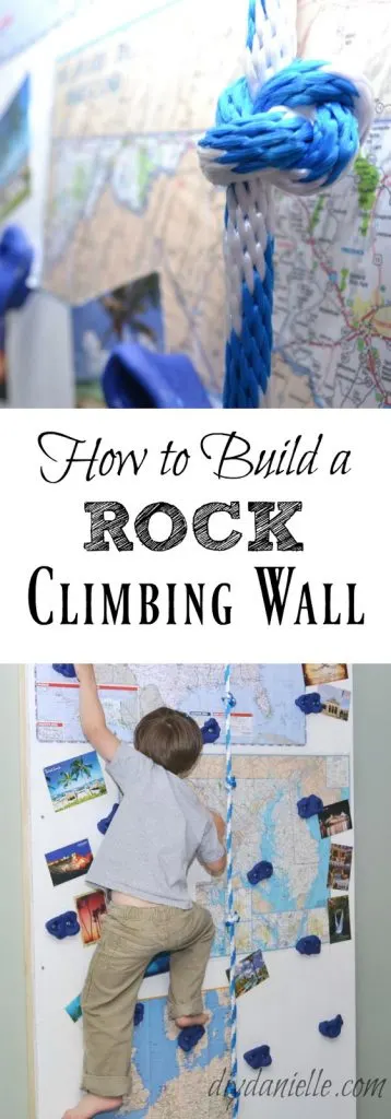 DIY Rock Climbing Wall in Basement Playroom
