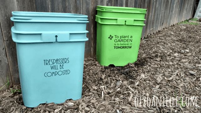 Upcycled Buckets into Planters!