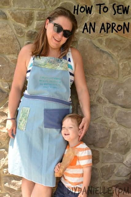 Awesome handmade apron for painting.