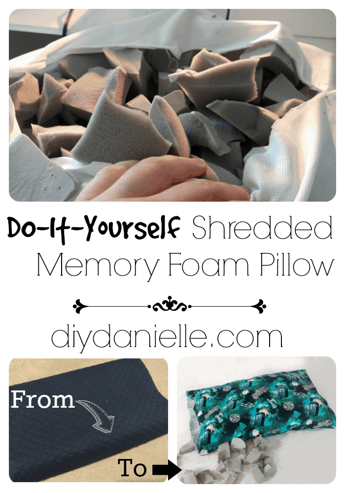 Easy to make shredded memory foam pillow.