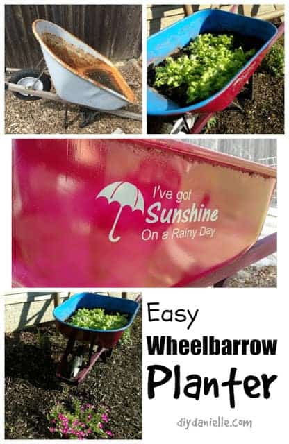Great wheelbarrow repurpose idea!