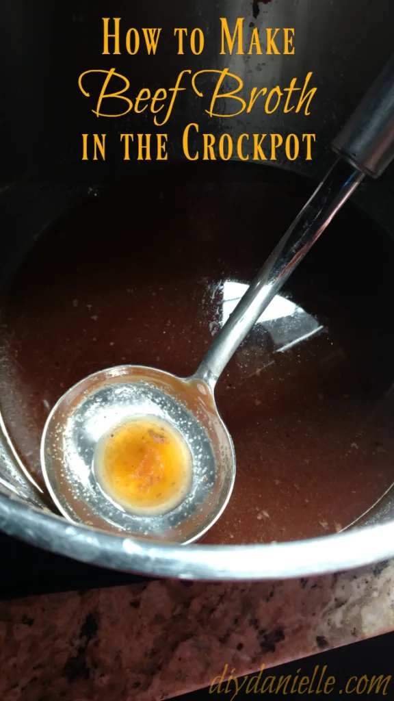 An excellent, easy crockpot beef broth recipe.