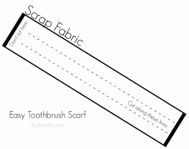 Diagram for cutting your scrap fabric.