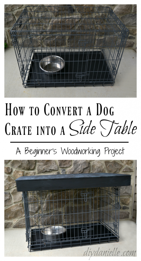 Diy dog outlet crate cover table