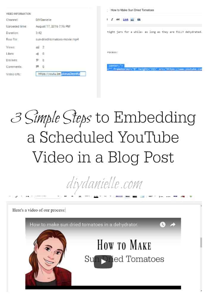 DIY Scheduling YouTube Videos and Embedding Them