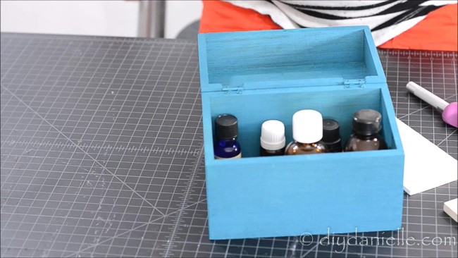 This empty box is perfect for essential oils but needs some dividers.