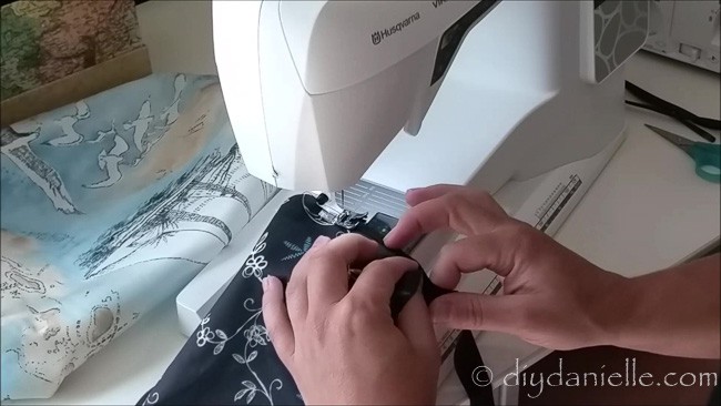 Sewing FOE to make a bowl cover, an alternative to cling wrap.