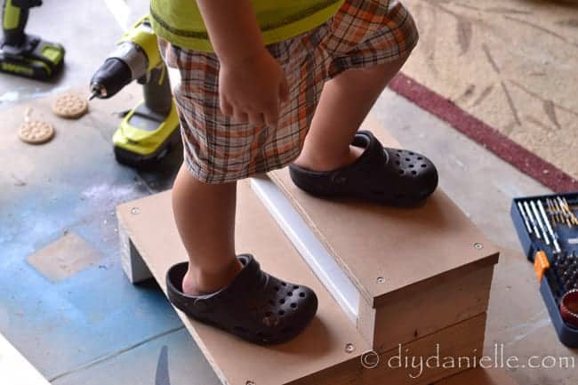 Test DIY stepping stool.