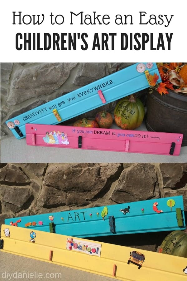 DIY Children's Art Displays- super easy and cute.