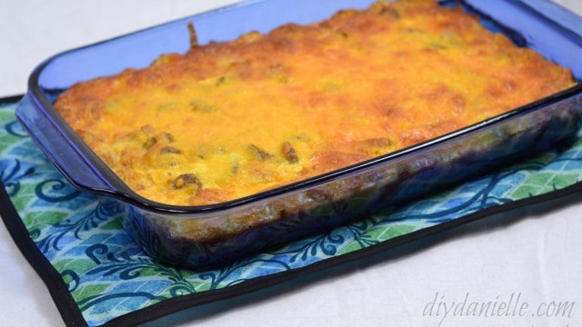 How to make a hot pad for a casserole dish.