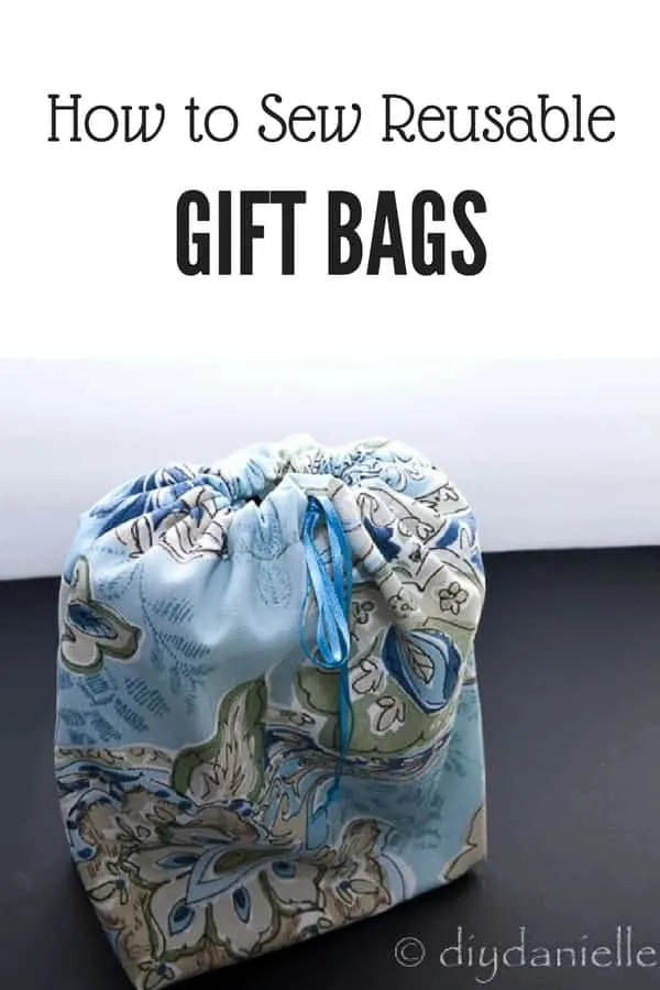 How to sew reusable gift bags. These easy to make gift bags are perfect for Christmas, birthdays and more!