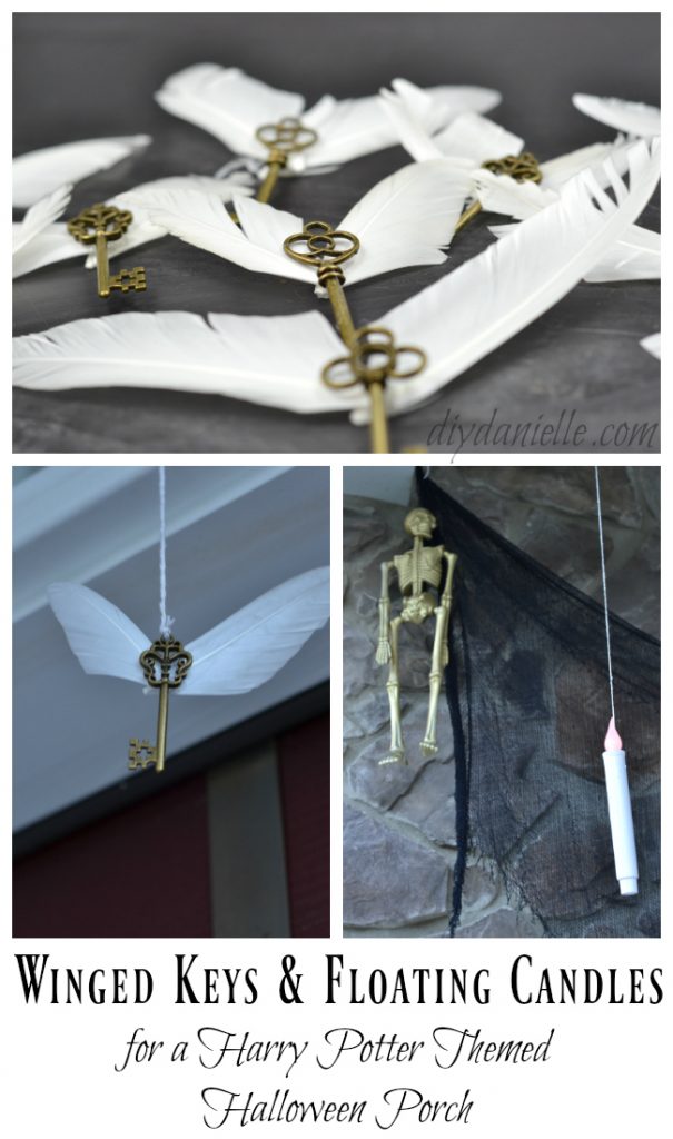 Easy Winged Keys and Floating Candles for a Magical Porch Idea